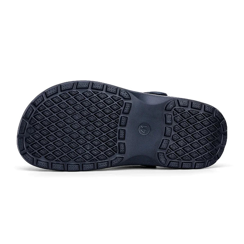 2025 Men's Casual Outdoor EVA Injection Molded Anti Slip Slippers Outsole Comfortable Garden Cloth Waterproof Sandals Size 39-48