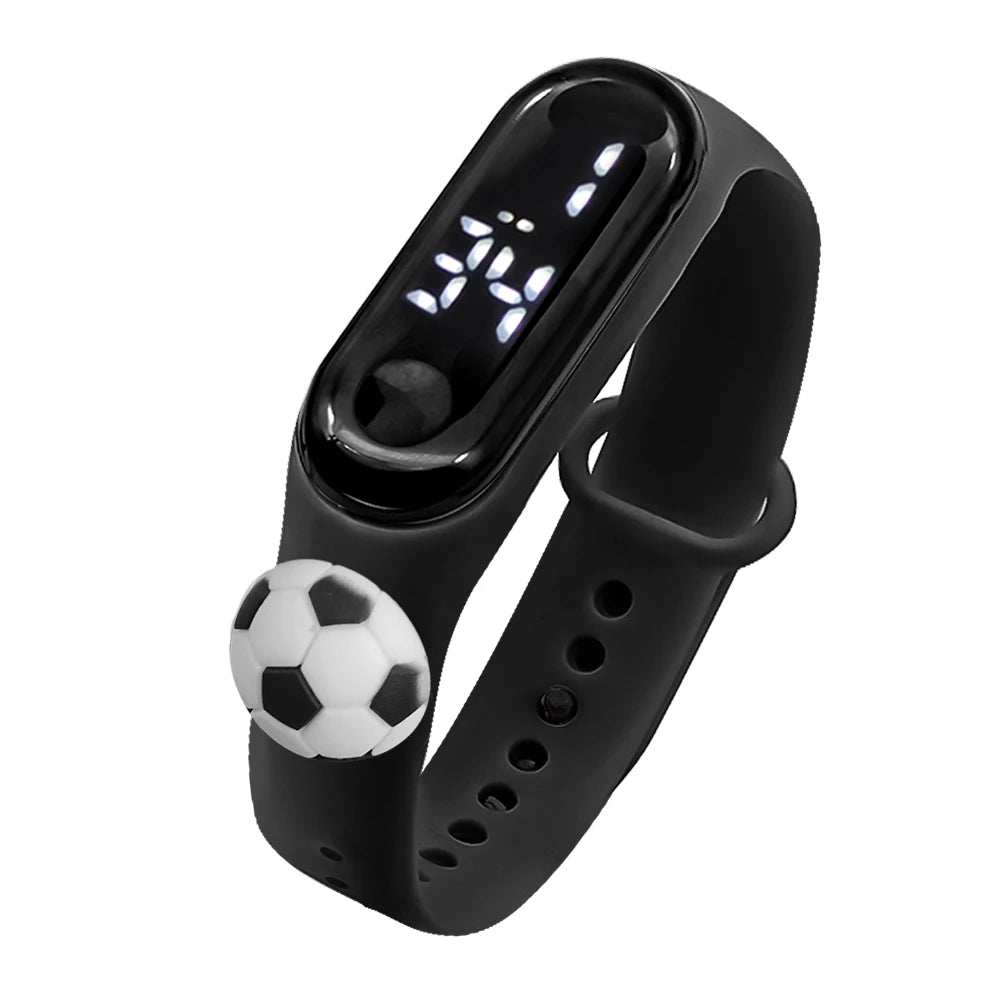 New Children's Outdoor Sports Watch Bracelet Simple Cartoon Football Student Electronic Watch Children's Festival Gift