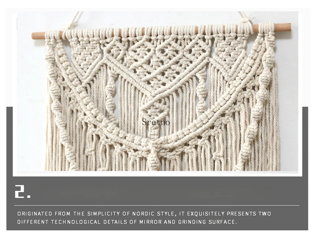 Modern Simple Home Wall Decor Tapestry 2025 New Pure Handmade Woven Fabric Nordic Style Boho Home Room Decoration Tapestries