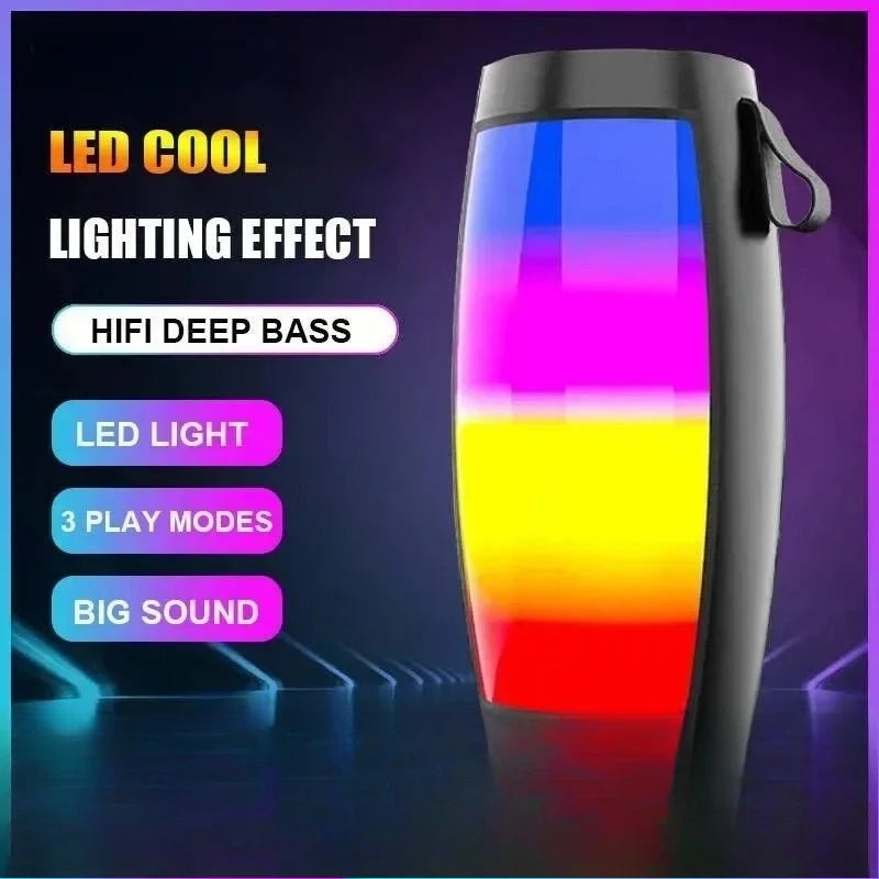 1202 Wireless Bluetooth Speaker Dual Stereo Outdoor with TF/USB Playback FM Radio Voice Broadcast Portable Subwoofer