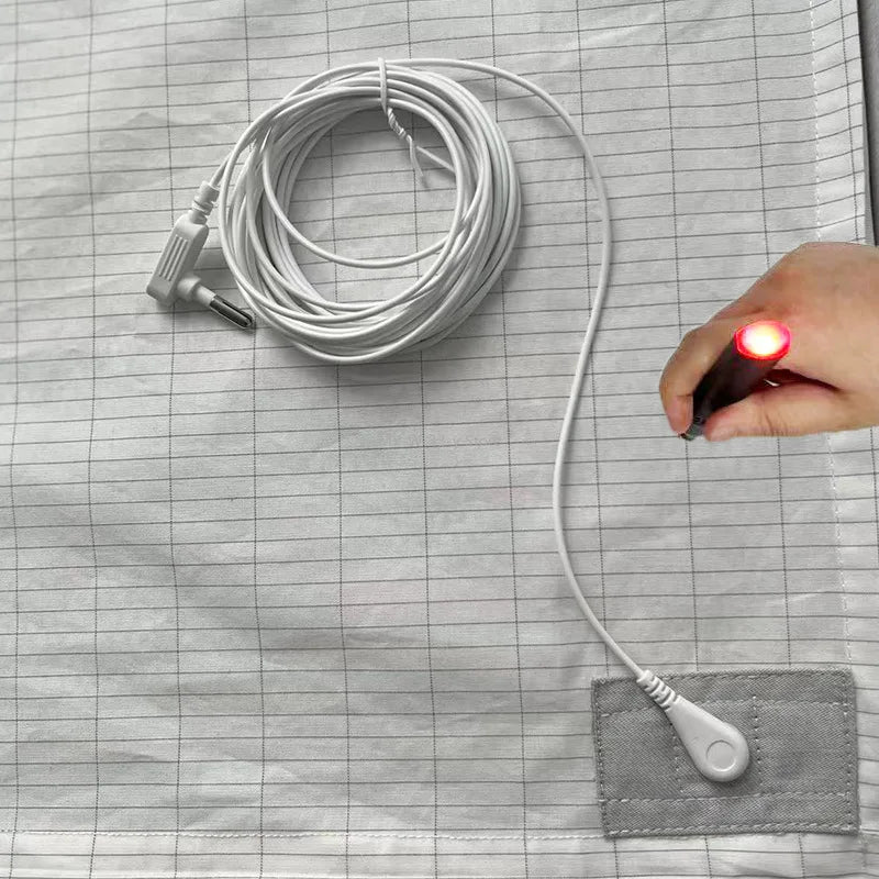 ملاءة سرير أرضية ملاءة مسطحة Earth Benefit Nature Health Well Grounded اتصال ذهبي سلك أرضي مقابس AU / مقابس UK / مقابس EU