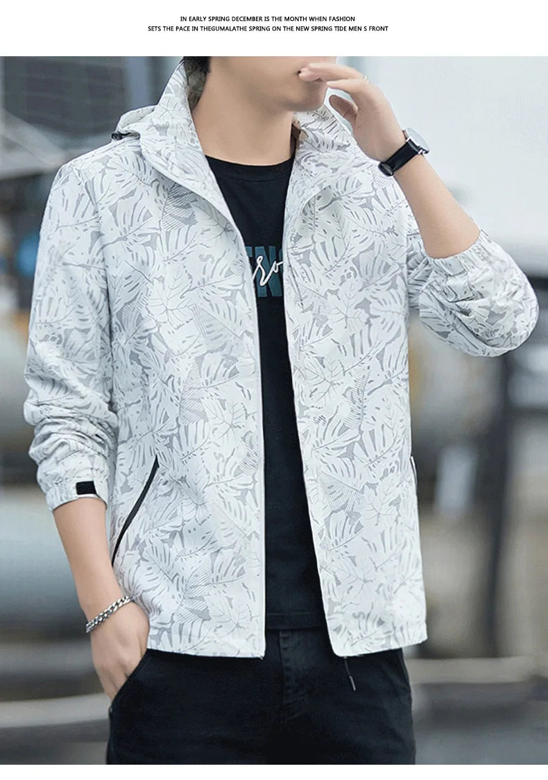 Sport Coat Men's New Style Casual Waterproof Outdoor Jacket for Spring Fashion Print Men's Clothing Outdoor Jacket for Men With