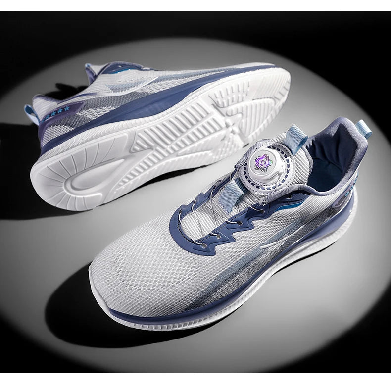 Men's Outdoor Running Shoes with Shock Absorption, Lightweight, Breathable, and Suitable for Casual Sports Activities.