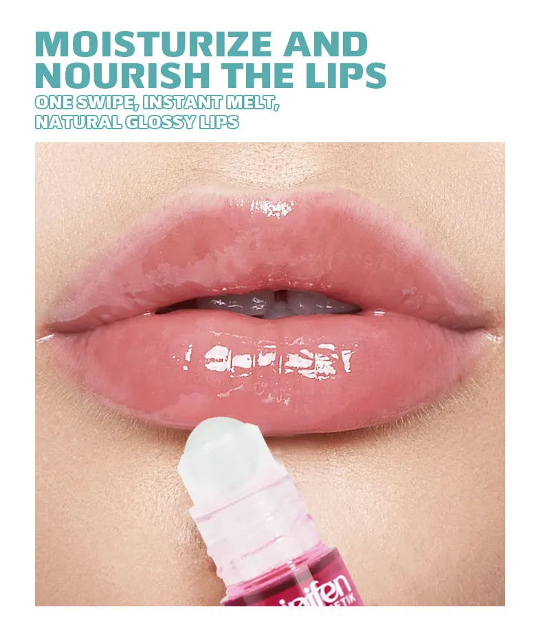 6PCS Fruit-Flavored Lip Balm Set Watery Lip Gloss Lip Oil Smooth Lip Lines Plump Lips Beauty Care Kit for Lip Hydration