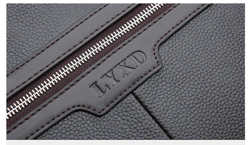 حقيبة عمل جديدة من جلد البولي يوريثان للرجال، حقيبة يد تنفيذية مصممة للمستندات بحجم A4، حقيبة كمبيوتر محمول مقاس 14 بوصة، حقيبة كتف للأعمال، حقيبة حمل للزوج