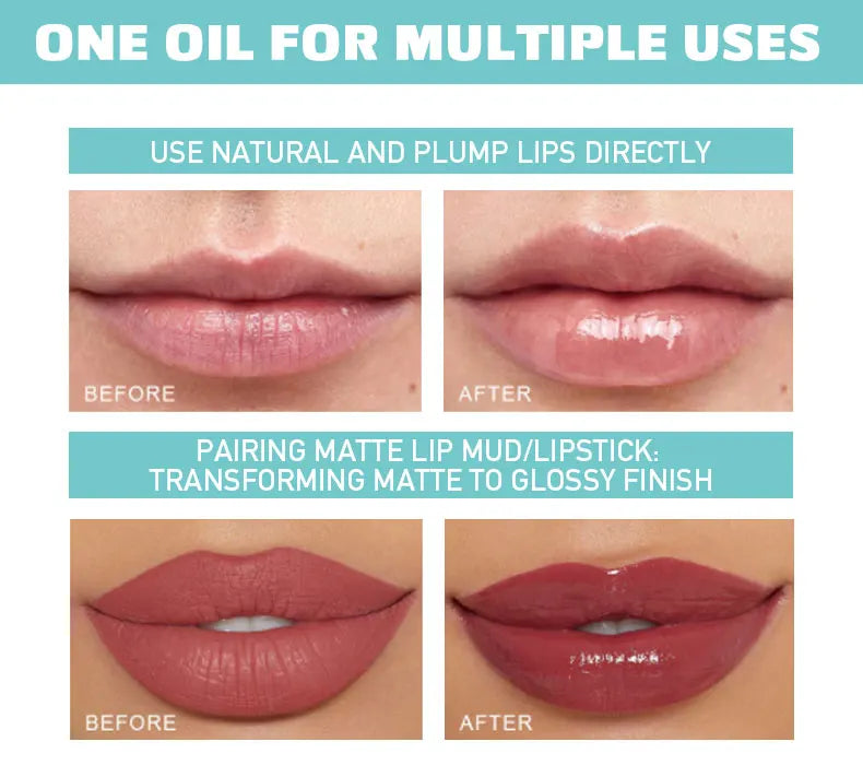 6PCS Fruit-Flavored Lip Balm Set Watery Lip Gloss Lip Oil Smooth Lip Lines Plump Lips Beauty Care Kit for Lip Hydration