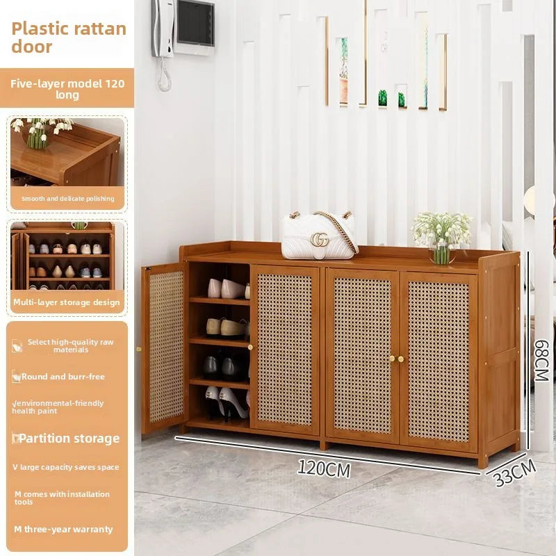 Home shoe cabinet multi-layer large-capacity shoe rack dustproof and breathable entrance storage cabinet