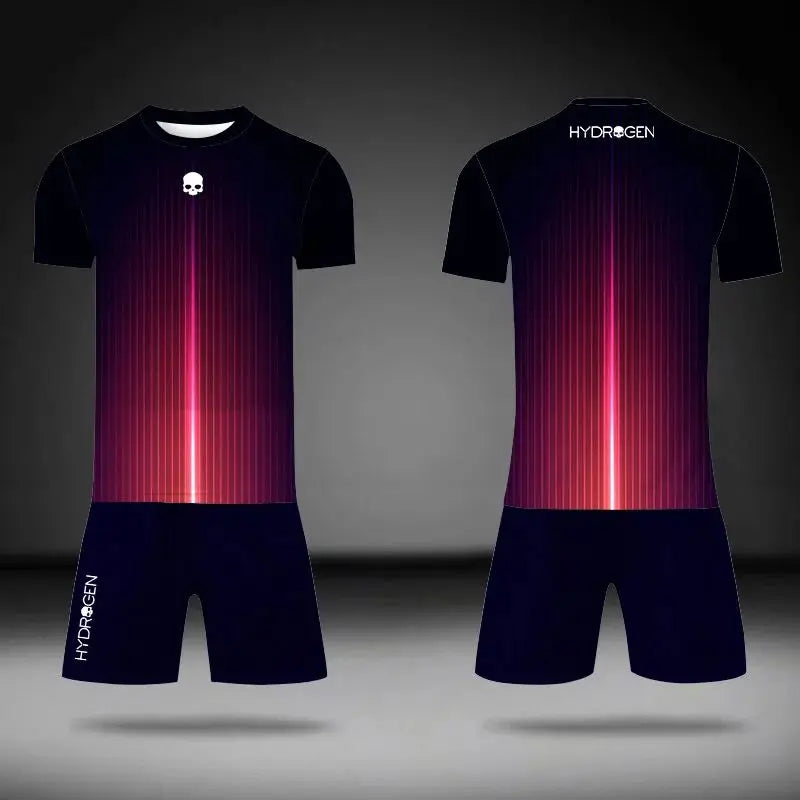 Summer Breathable Sports Two-Piece Outfits: T-Shirt and Shorts Set Suitable for Outdoor Tennis, Badminton, and Basketball