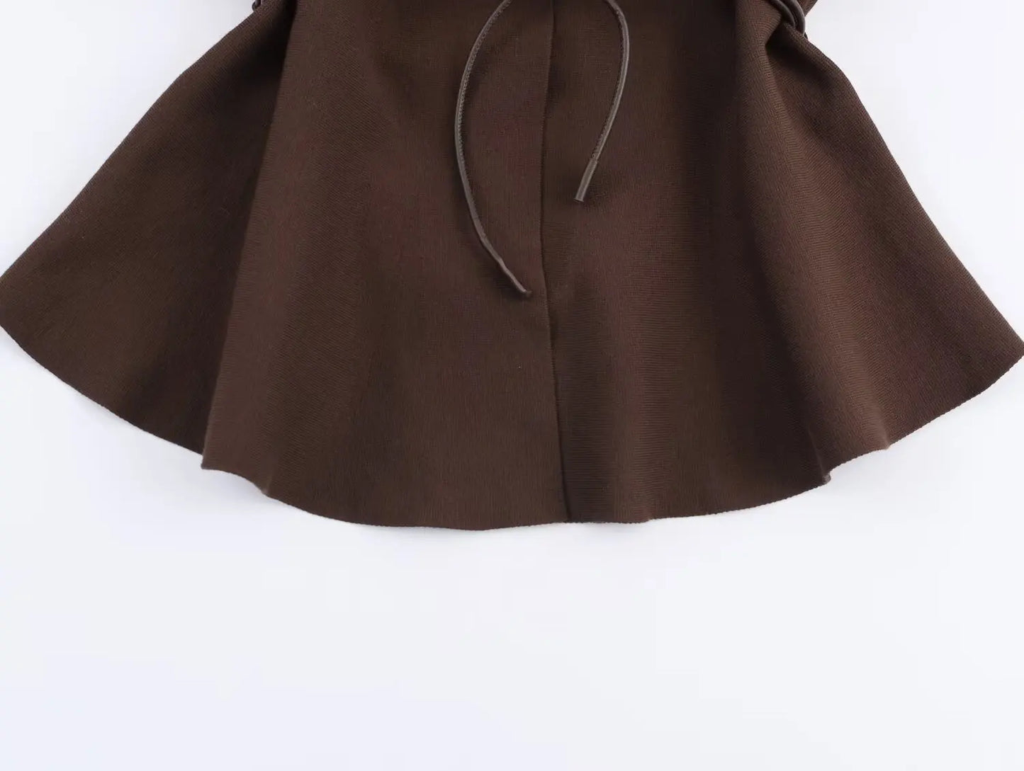 سترة نسائية أنيقة من HH برقبة على شكل حرف V وحزام مزخرف بنمط خريفي غير رسمي بأكمام طويلة محبوكة عصرية