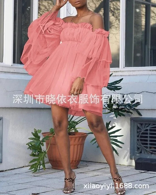 Dresses for Women 2025 Fashion Sexy Bra Style Solid Color High Waist Strap Solid Color Dress Mini Party Dress Vestidos SwiftNest