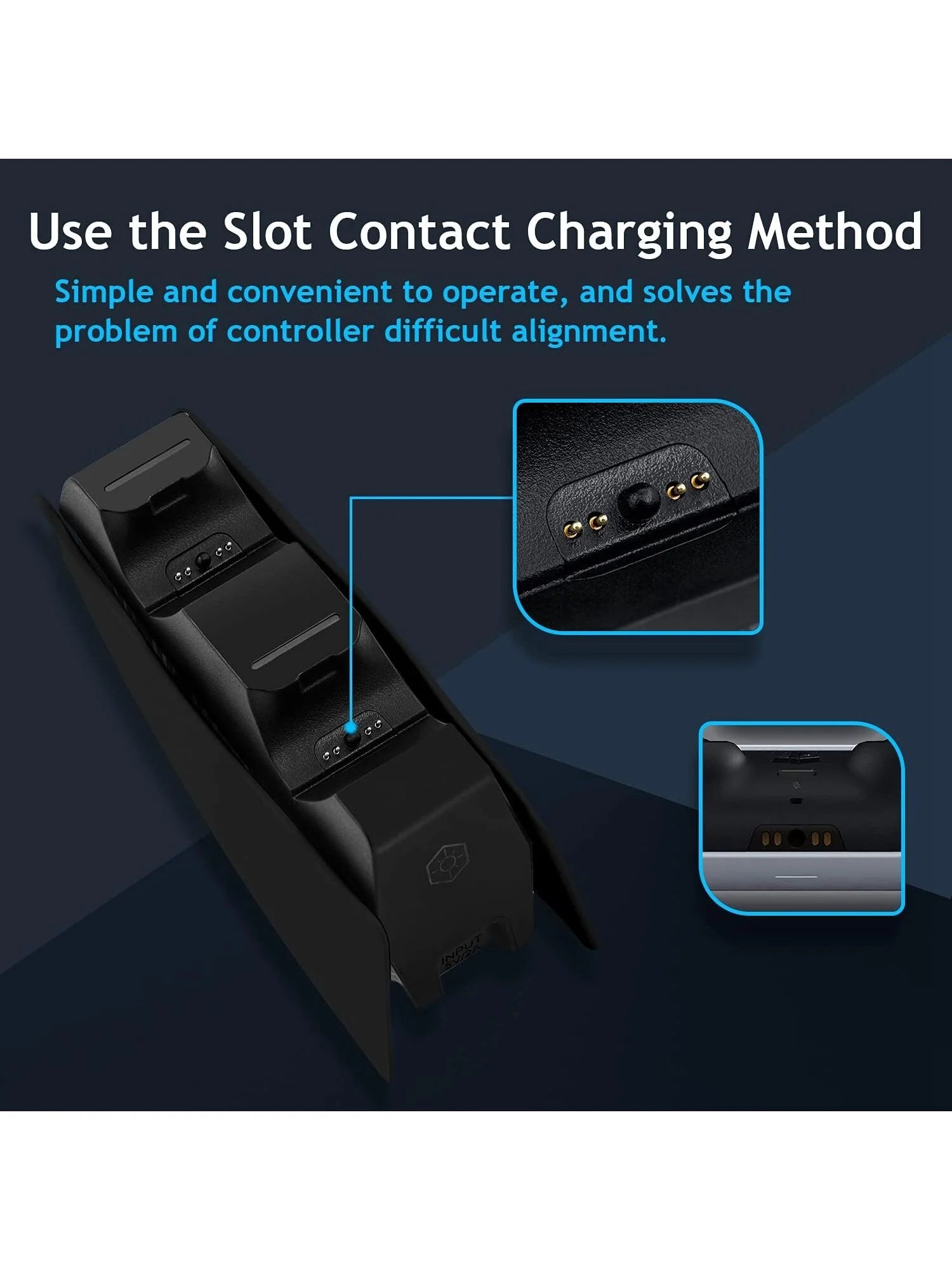 Game Wireless Charging Station for PS5 with Dual Fast Charger Dock and LED Charging Indicators SwiftNest