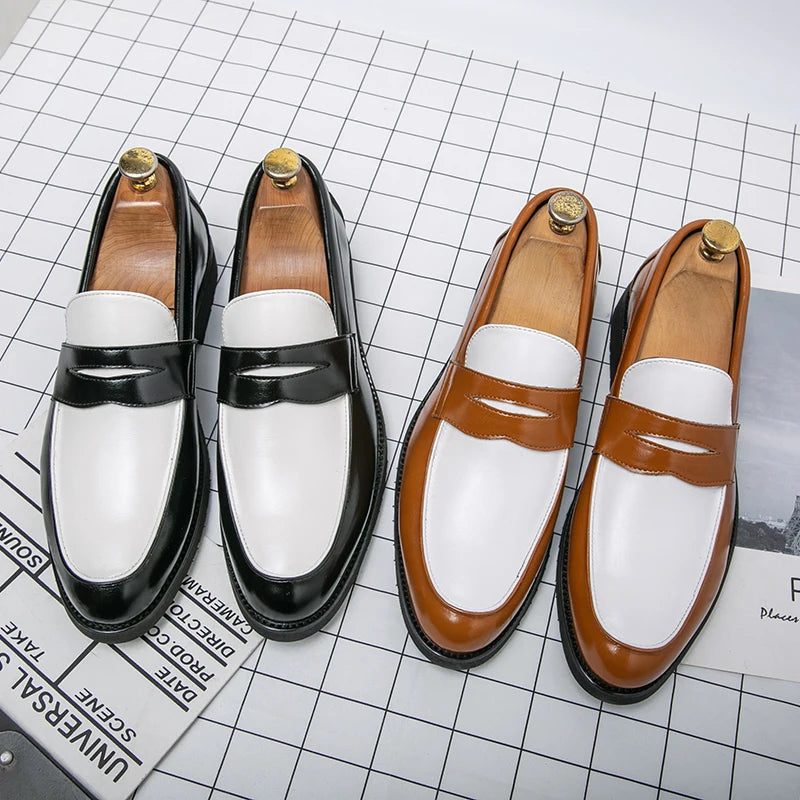 Male Luxury Business Oxford Leather Designer Mens Classic Smile Formal Dress Shoes for Men Falts Office Wedding Flats Footwear