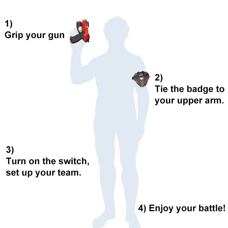 Children Infrared Battle Game Set Electric Toy Guns Laser Tag Gun Weapon with Target Kids Laser Strike Pistol for Boys Outdoor