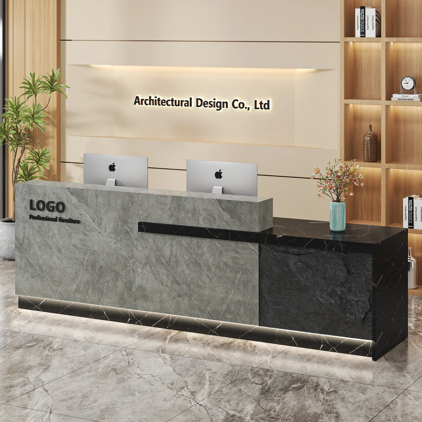 Kitchen Counter Reception Desks Decorations Display Beauty Salon Reception Desks Small Mostrador Negocio Commercial Furniture