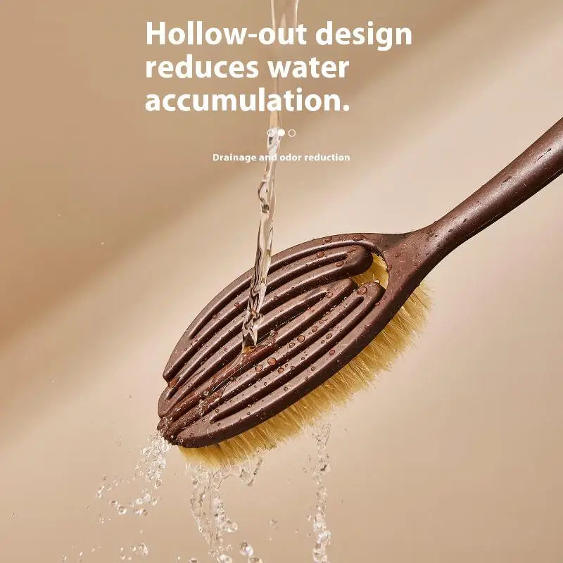 Bath Shower Brush Bathing Brush Dry Skin Body Soft Natural Bristle Massager Care Tool Soft Natural Bristle PE Handle