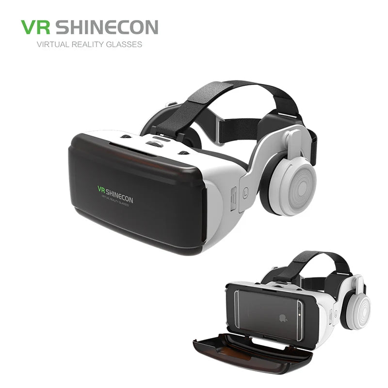 VR Shinecon 3D Glasses Virtual Reality Casque Goggles HeadsetFor Cell Phone Mobile Smartphones Binoculars Video Game Wirth Lens