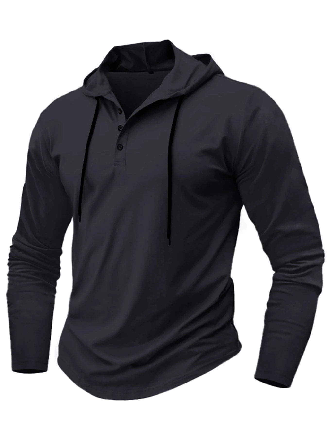 Men's Outdoor Sports Hoodies Men Slim Fit Long Sleeved Drawstring Hooded T Shirt Breathability Casual  Sweatshirts Hoodie Tee