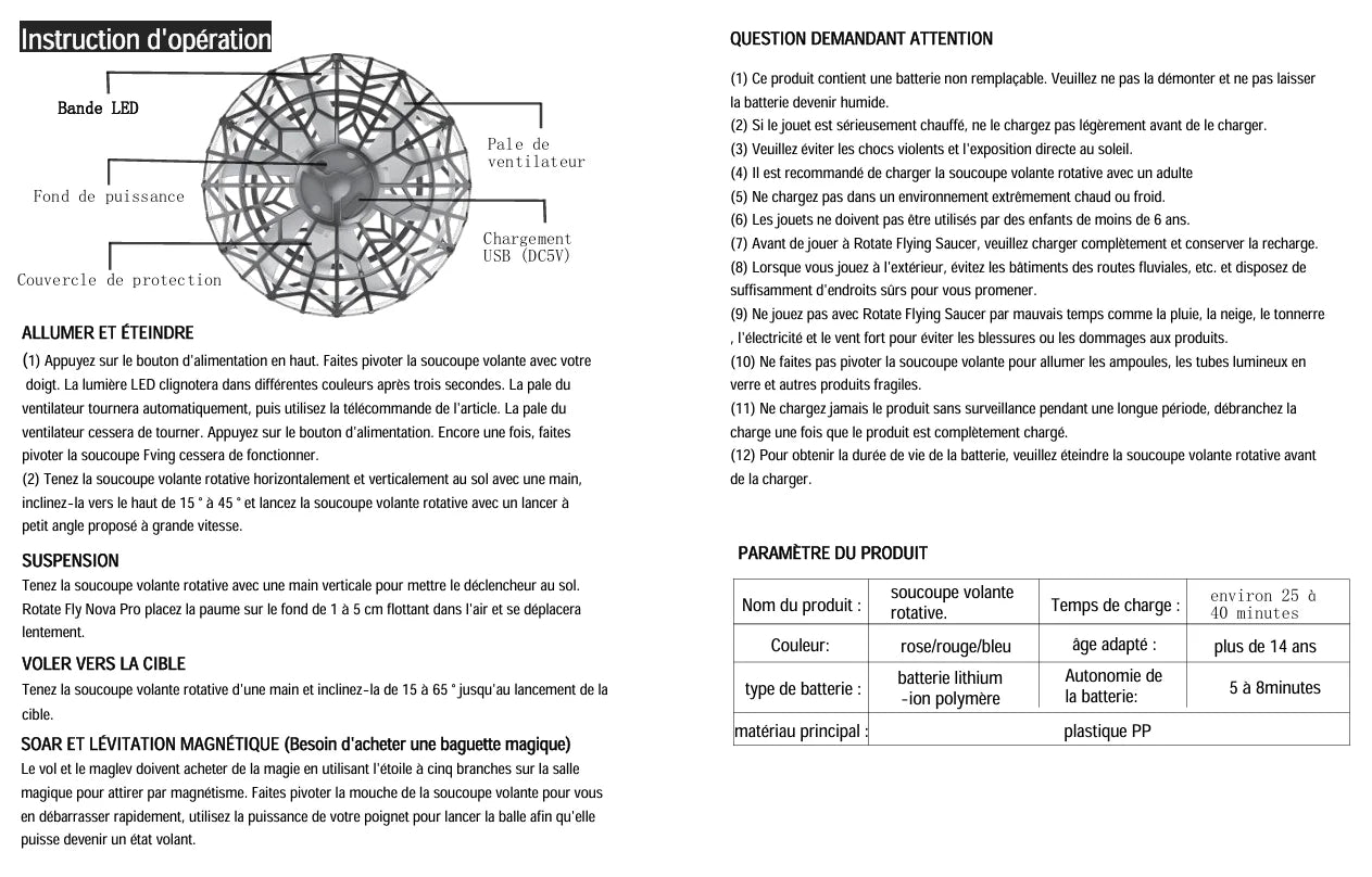Toys For Kids Luminous Toys Flying Ball Sensing Automatic Rotation Magic Ball Children's Games Outdoor Party Toys Holiday Gifts