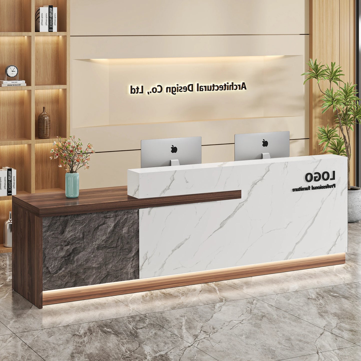 Kitchen Counter Reception Desks Decorations Display Beauty Salon Reception Desks Small Mostrador Negocio Commercial Furniture