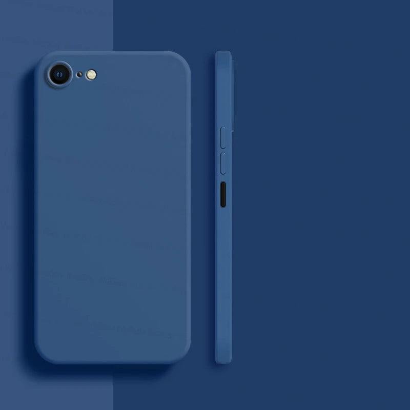 جراب لهاتف iPhone 8 لهاتف iPhone SE 2022 2020 7 8 جراب فاخر مقاوم للصدمات مصنوع من مادة TPU الناعمة والسيليكون السائل جراب خلفي لهاتف iPhone 8