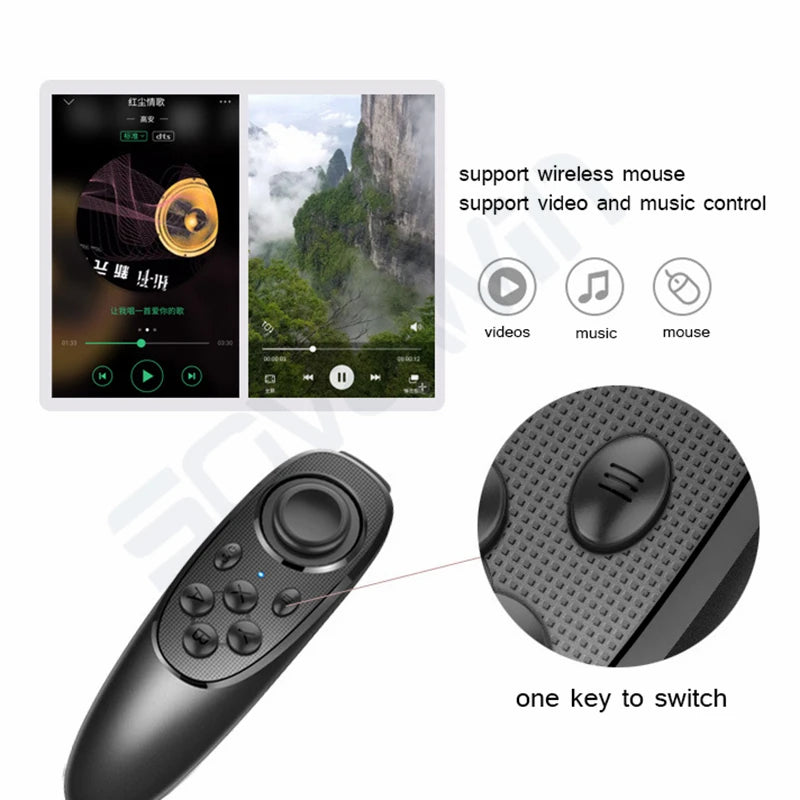 VR Shinecon 6.0 Headphone Version 3D Virtual Reality Stereo Helmet VR Headset with Remote Control for IOS Android