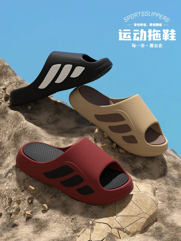 Outdoor sports slippers for men's home summer new style for wear thick sole non-slip eva anti-odor and outer wear sandals formen