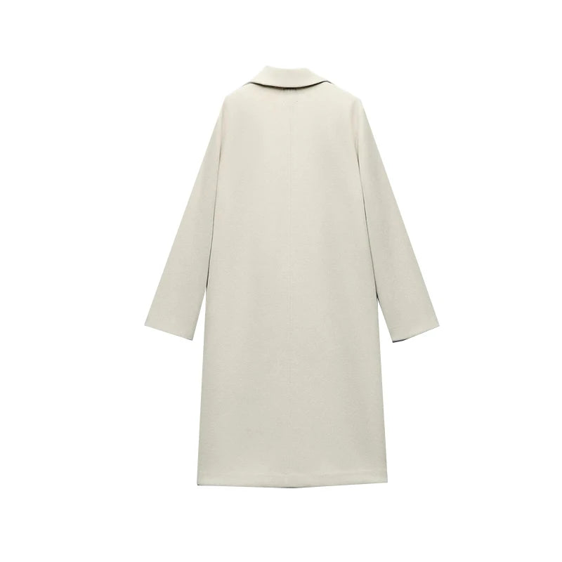 2025 women's wear  new European style women's wear new fashion casual temperament simple cloth coat coat wool coat