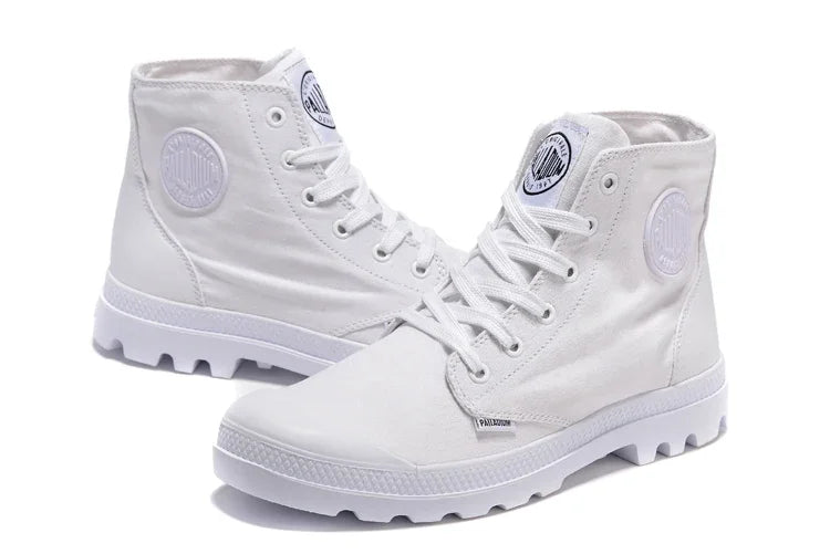 PALLADIUM Pampa Outdoor Classic Black and red Canvas Shoe Ankle Botas Cowboy Sneakers Boots Fashion Canvas Shoes Size Eur 40-45