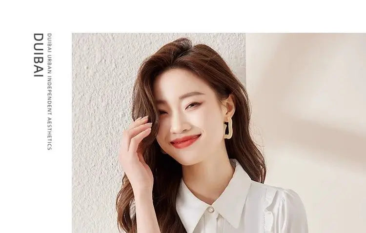 Women's Clothing Spring New French Style Long-sleeved Shirt Lady Chiffon Thin Fashion Blouses