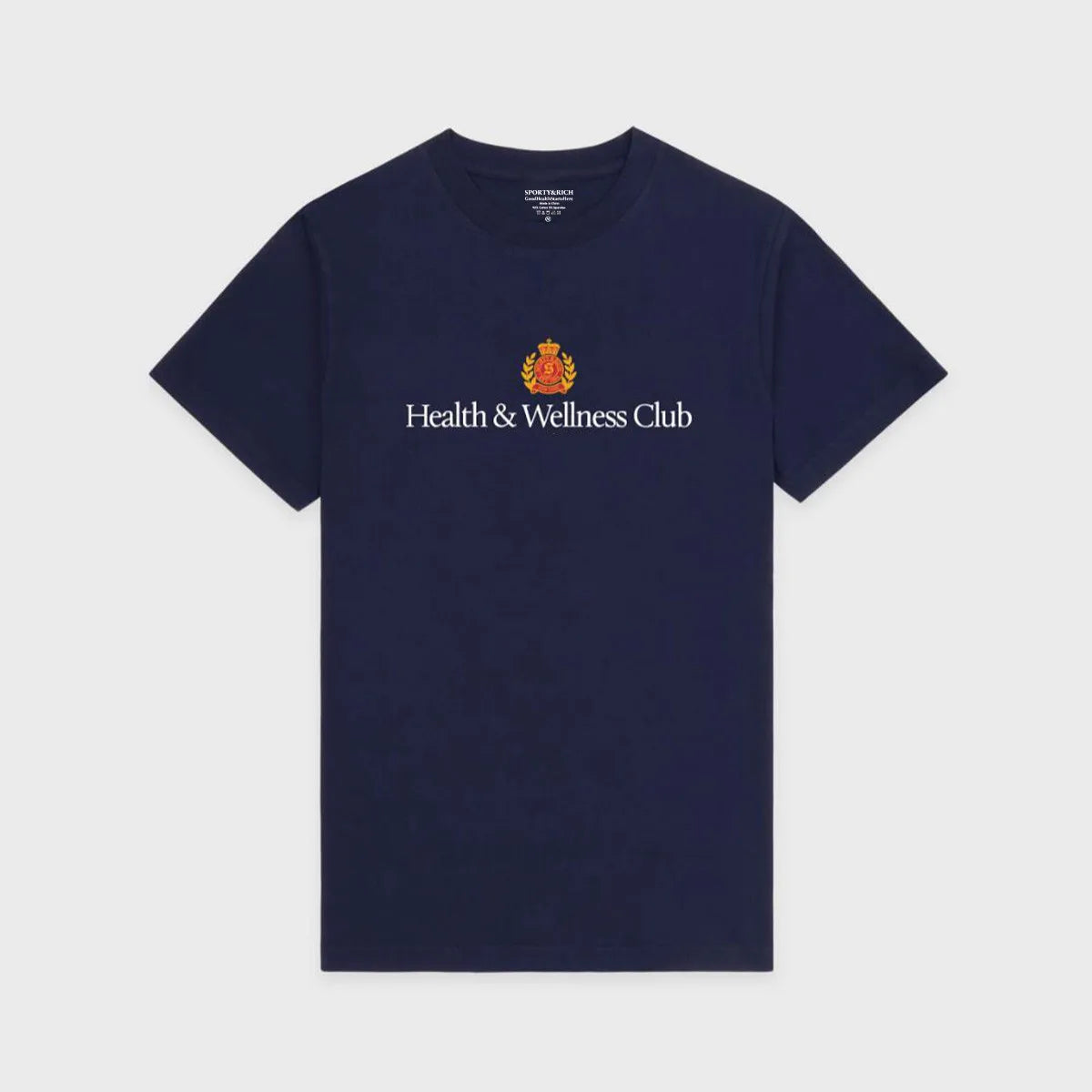 Health Wellness Club Letters Printing Short Sleeve T Shirts Navy Loose Cotton Casual Tops Tees Ins Fashion Vintage Shirts Women