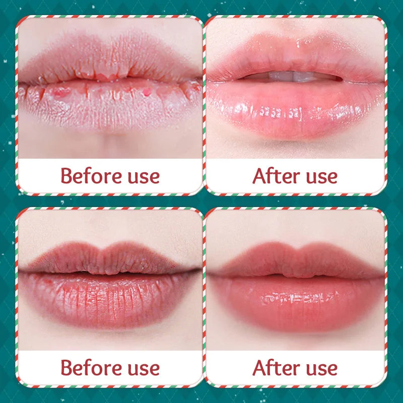 Christmas Gift Box,Lip Balm 4PCS/box Lip Makeup Set, Durable Moisturizer, Christmas Women's Gift Nourishing Lipstick Skin Care