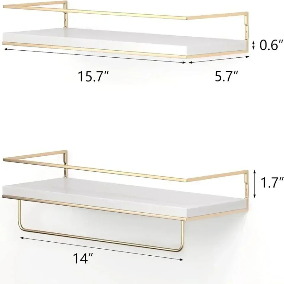 Bathroom Shelving Wooden Towel Rack Toilet Cosmetics and Toiletries Storage Kitchen Display Rack  Wall Mounted Storage Holder