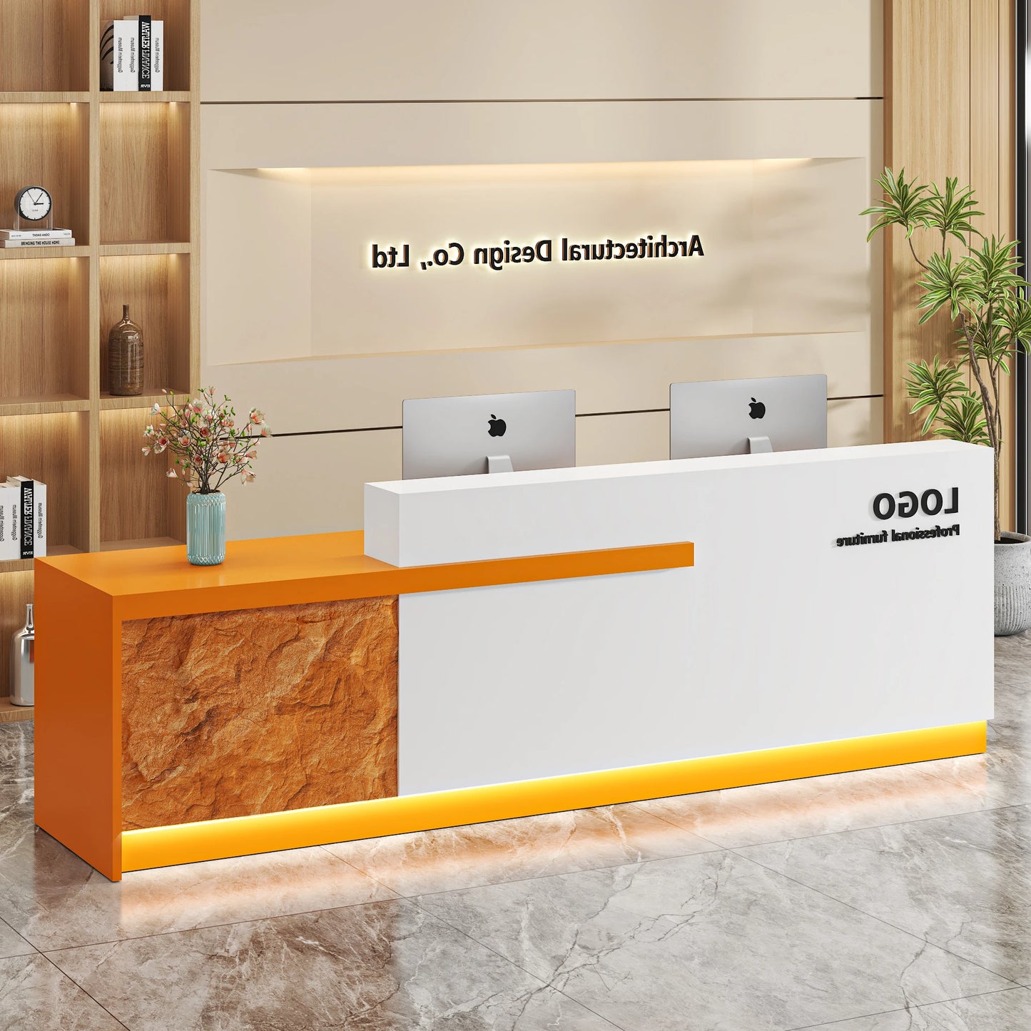 Kitchen Counter Reception Desks Decorations Display Beauty Salon Reception Desks Small Mostrador Negocio Commercial Furniture