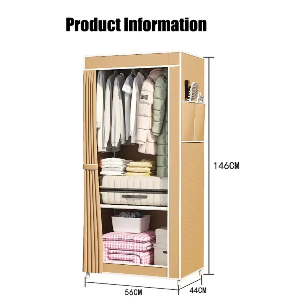 Dustproof Wardrobe Simple Storage Cabinet Multi Layer Storage Bedroom Save Space Armoire Large Capacity Dampproof Cloth Wardrobe