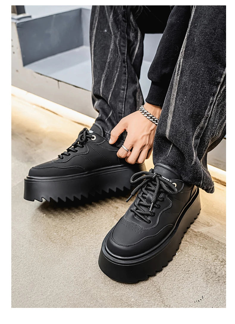 2025 New High Quality Men's Shoes Thick Soled Height Increasing Casual Skateboarding Shoe for Outdoor Running Sports Shoes