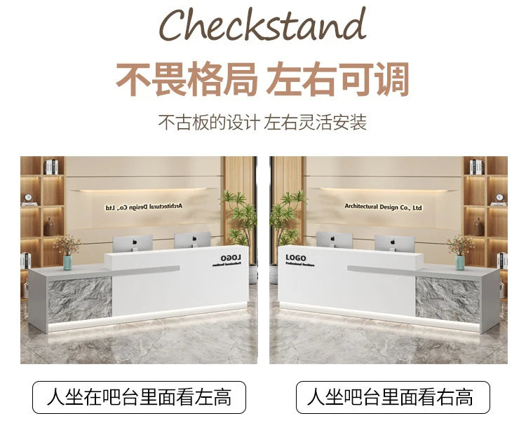 Kitchen Counter Reception Desks Decorations Display Beauty Salon Reception Desks Small Mostrador Negocio Commercial Furniture