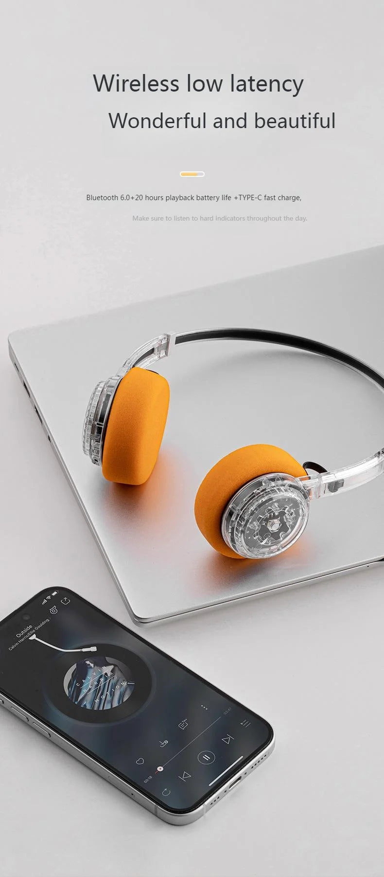 Bluetooth Headset Light Weight Retro Style Rechargable Small Head Long Battery Life Rotary Switch Headphone Cool Beautiful