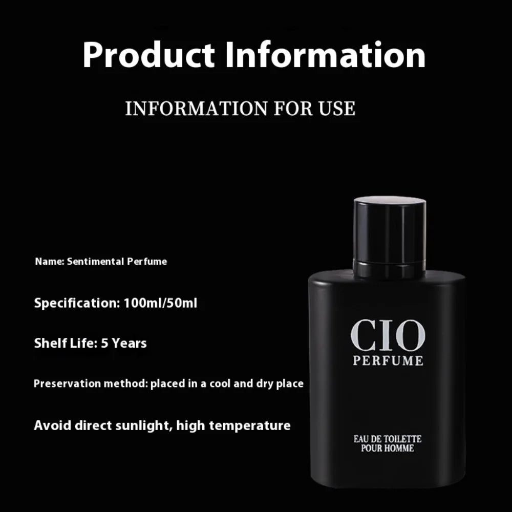 100ml Men's Pheromone Perfumes, Woody Long-Lasting Fragrances Cologne Spray, Charming Elegant Women's Eau De Toilette Cologne