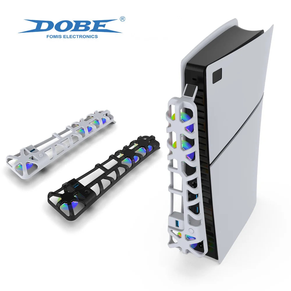 DOBE Cooling Fan for PS5 Slim Disc Edition/Digital Edition with RGB Lighting and USB 3.0 Port TP5-3538S SwiftNest