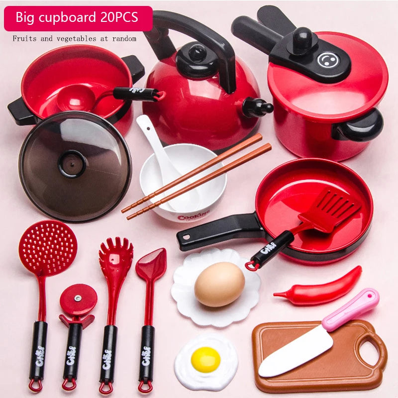 Kitchen Toys Set Kitchen Utensils Children's Simulation Education Pretend Play For Kids Girl Cooking Baby Cutting Fruit Cooking