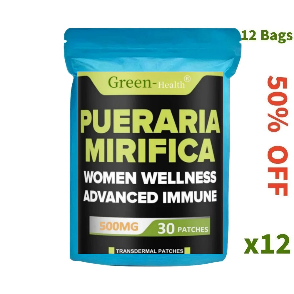 30 Patches Pueraria Mirifica Transdermal Patches Support Women's Wellness Naturally, Immune System & Energy