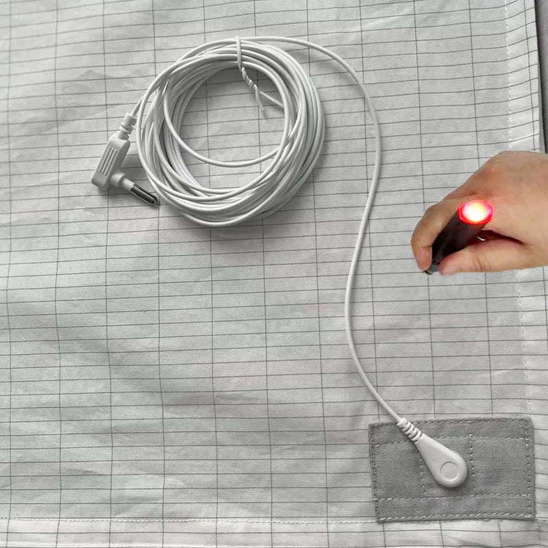 ملاءة سرير أرضية ملاءة مسطحة Earth Benefit Nature Health Well Grounded اتصال ذهبي سلك أرضي مقابس AU / مقابس UK / مقابس EU