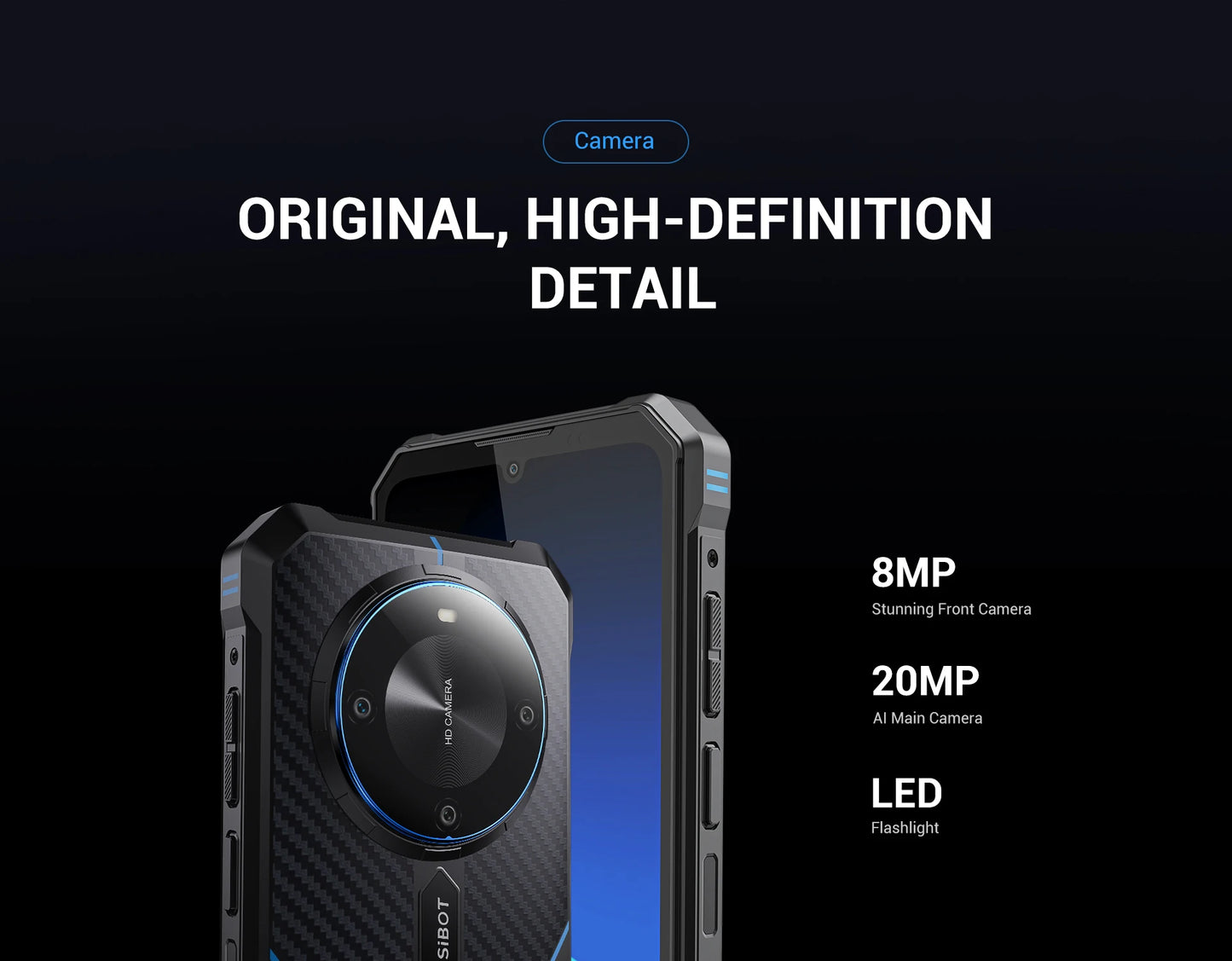 [العرض العالمي الأول] هاتف FOSSiBOT F105 الذكي المتين بنظام تشغيل أندرويد 14 وذاكرة وصول عشوائي 12 جيجابايت وذاكرة داخلية 64 جيجابايت وكاميرا 20 ميجابكسل وشاشة 6.745 بوصة عالية الدقة وشاشة IPS