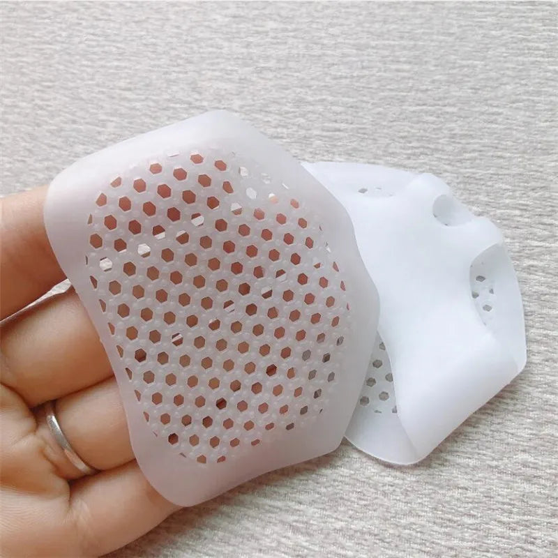 1pair Gel Forefoot Metatarsal Pads Silicone High Heel Othotics Pain Relief Massage Cushion Forefoot Honeycomb Foot Care Insoles