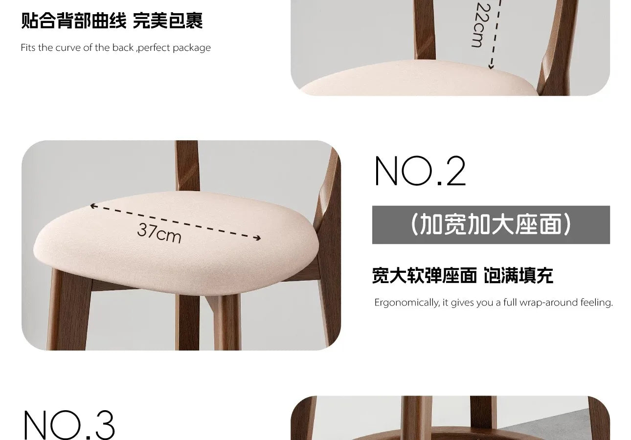 Wooden Bar Stool Modern Dining Room Office Stool Luxury Chaises for Nordic Interior Decoration Luxury Wooden Dining Stool