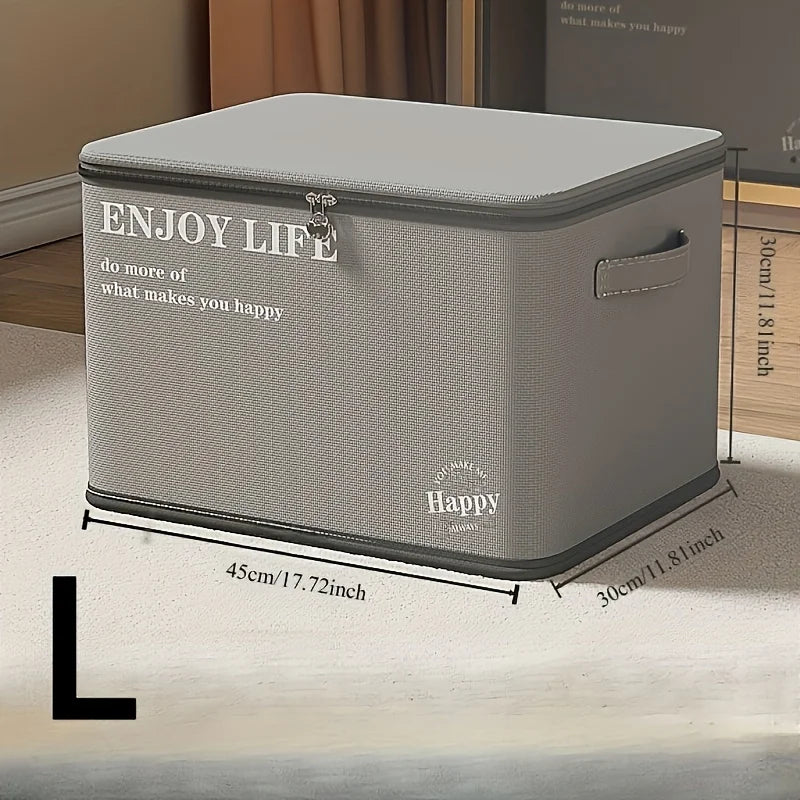 Clothes storage box, home fabric, large capacity, oversized wardrobe, clothes, blankets, layered sorting box, storage artifact