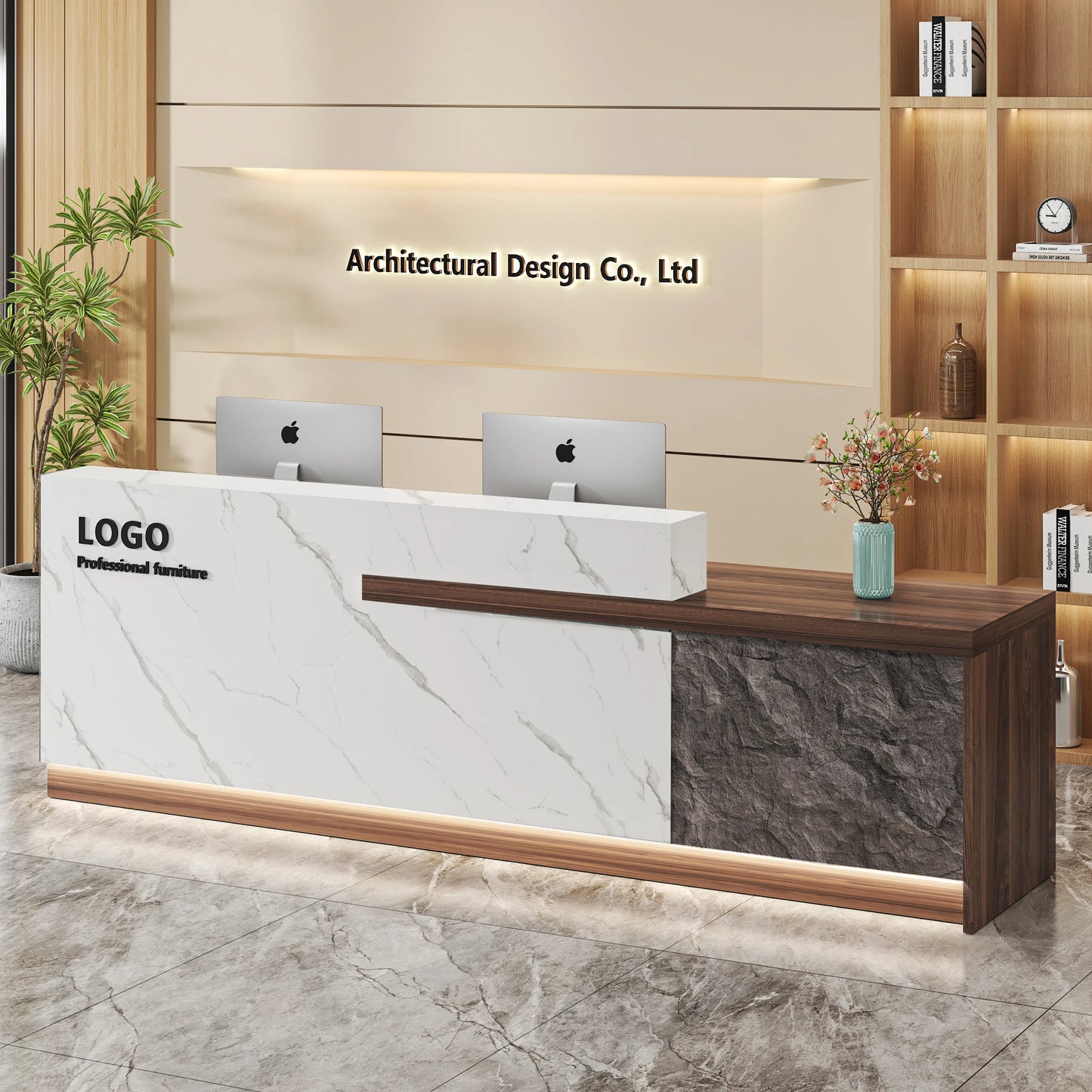 Kitchen Counter Reception Desks Decorations Display Beauty Salon Reception Desks Small Mostrador Negocio Commercial Furniture