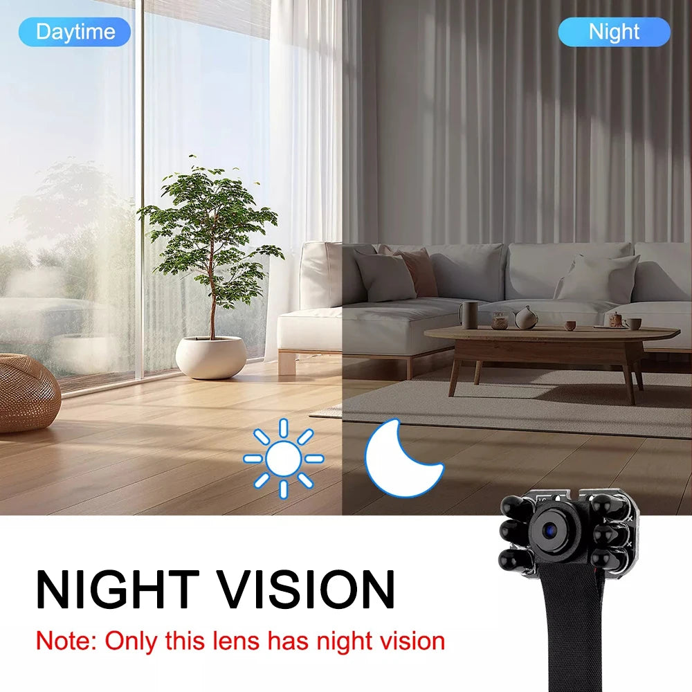 Wifi Camera DIY Portable Mini Camara Wifi 4K Micro Camcorder P2P Wireless Webcam Video Recorder Home Security Nanny Camera