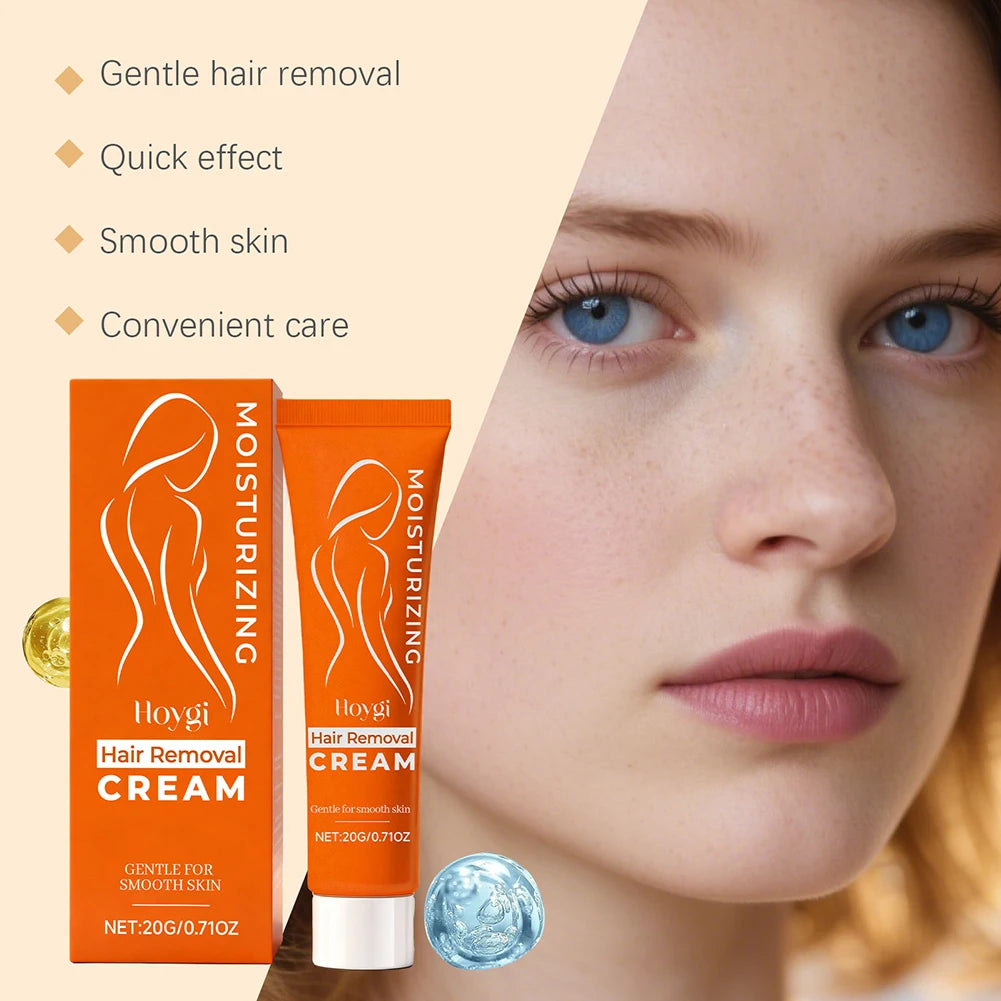 Sensitive Skin Facial Hair Removal Cream Gentle Painless Depilatory Effective Hair Removal Reshaping Skin Smooth Silky