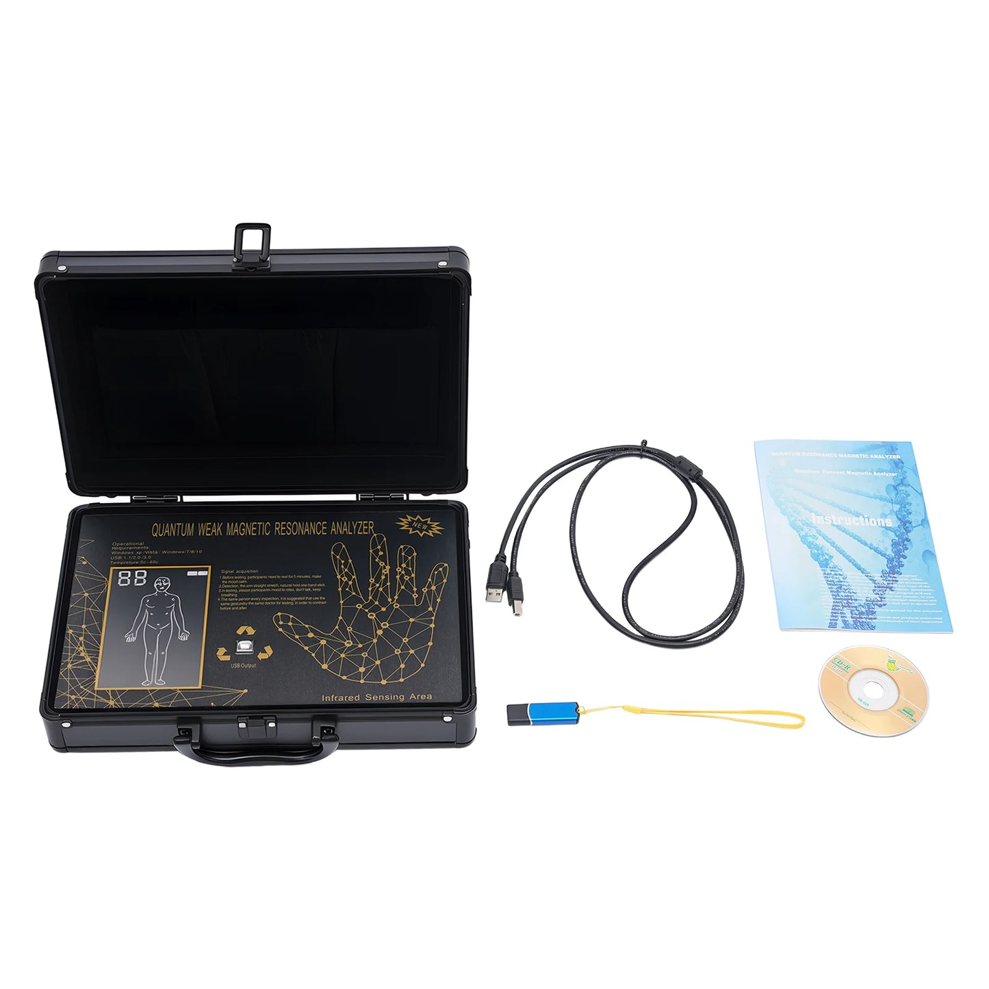 Quantum Health Analyzer with 50+ Reports, Portable Body Health Monitor with Infrared Sensor Non-Invasive Wellness Scanner